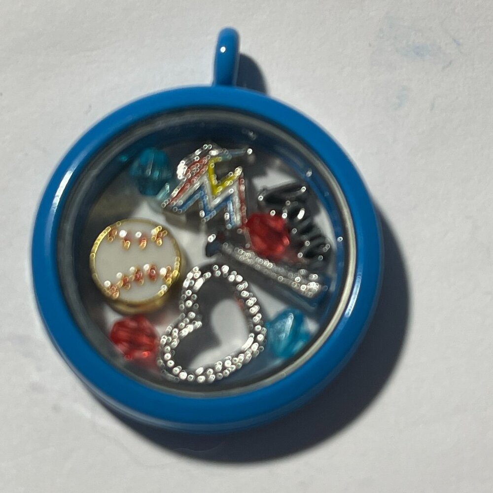 Miami Marlins MLB Memory Charm Locket w/ 22 IN chain NEW